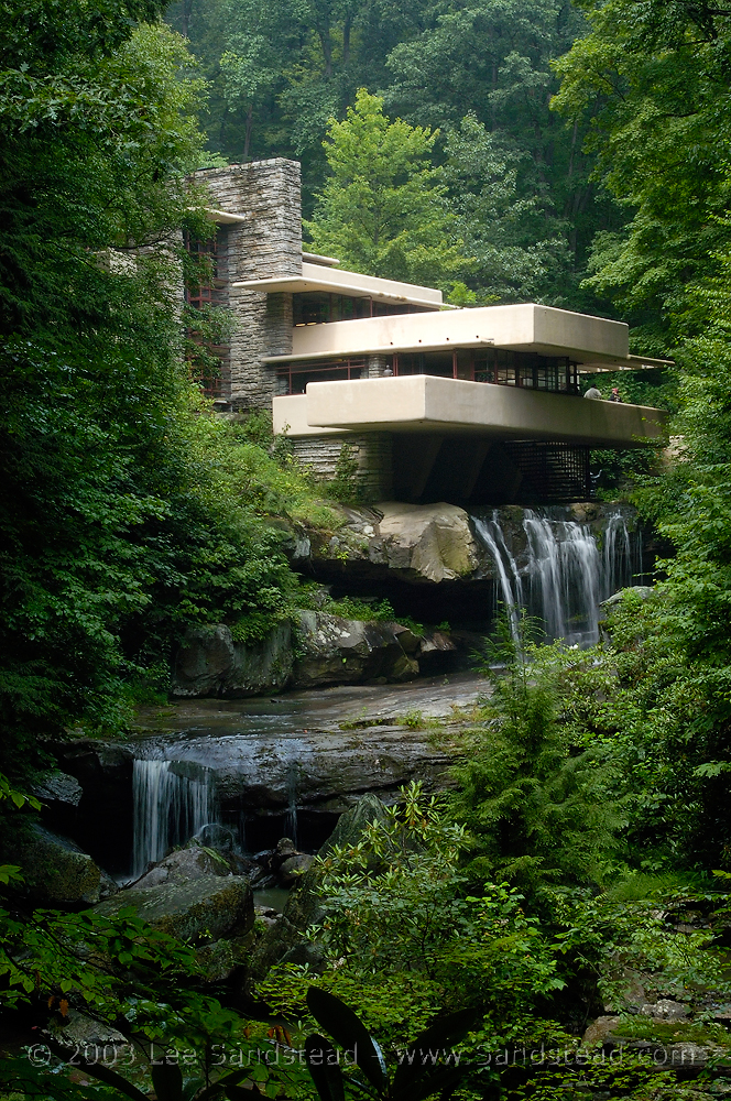 garden waterfall ideas Frank Lloyd Wright Waterfall House | 664 x 1000