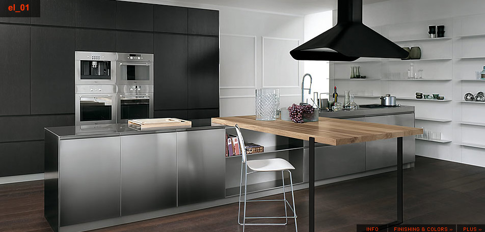 steel kitchen design image