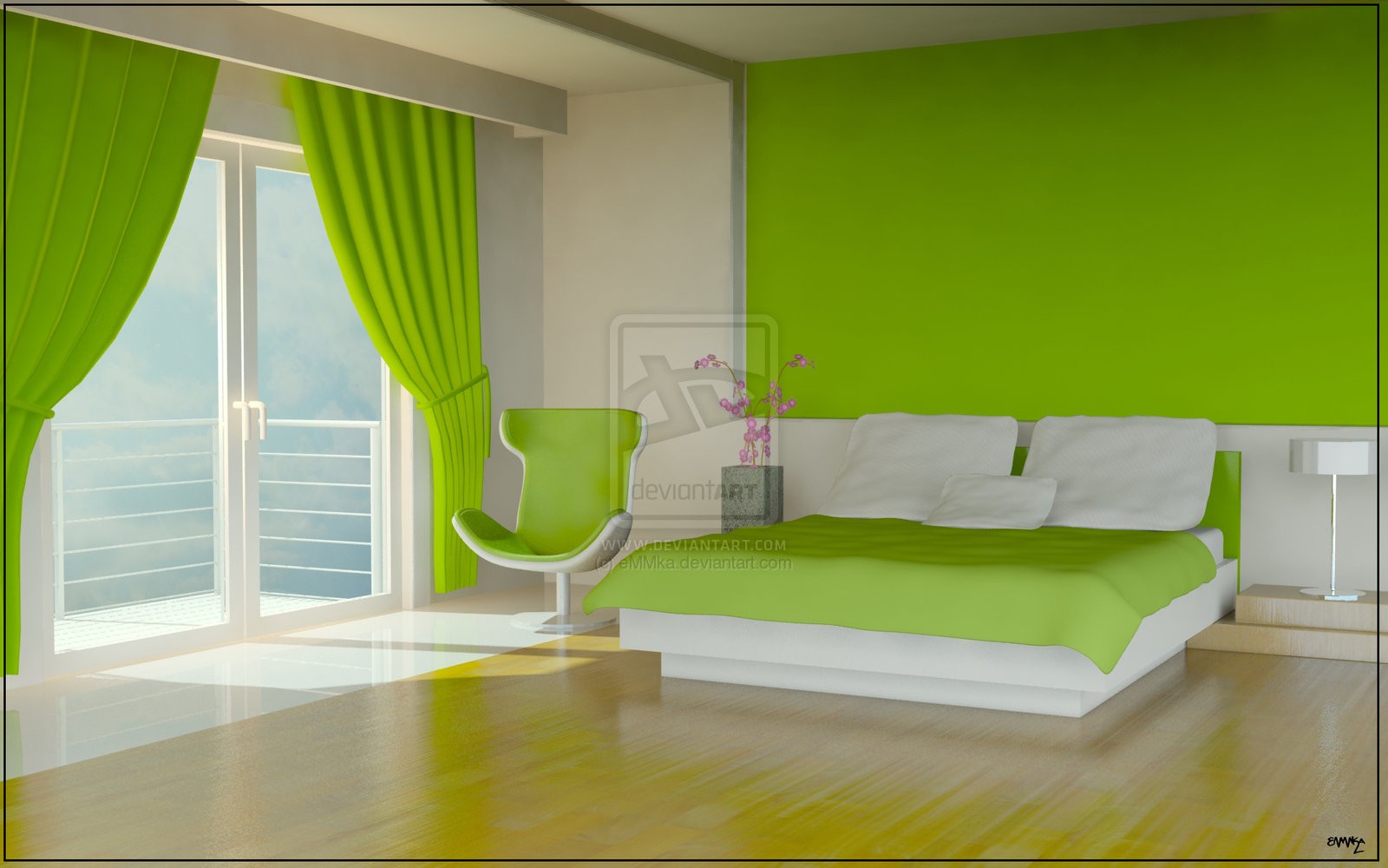 Bedroom Design Green