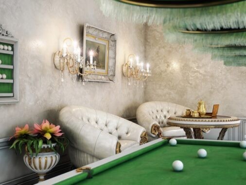 beautiful victorian pool room