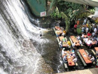 Villa Escudero with the Waterfalls Restaurant