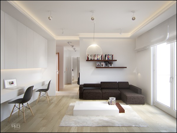 Small Spaces A 40 Square Meter 430 Square Feet Apartment Visualization 