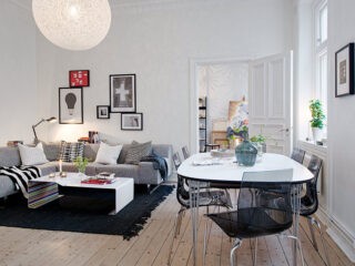 Swedish Apartment Boasts Exciting Mix of Old and New