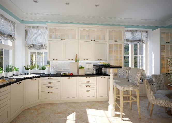 white airy traditional kitchen (800×575) | Interior Design Ideas