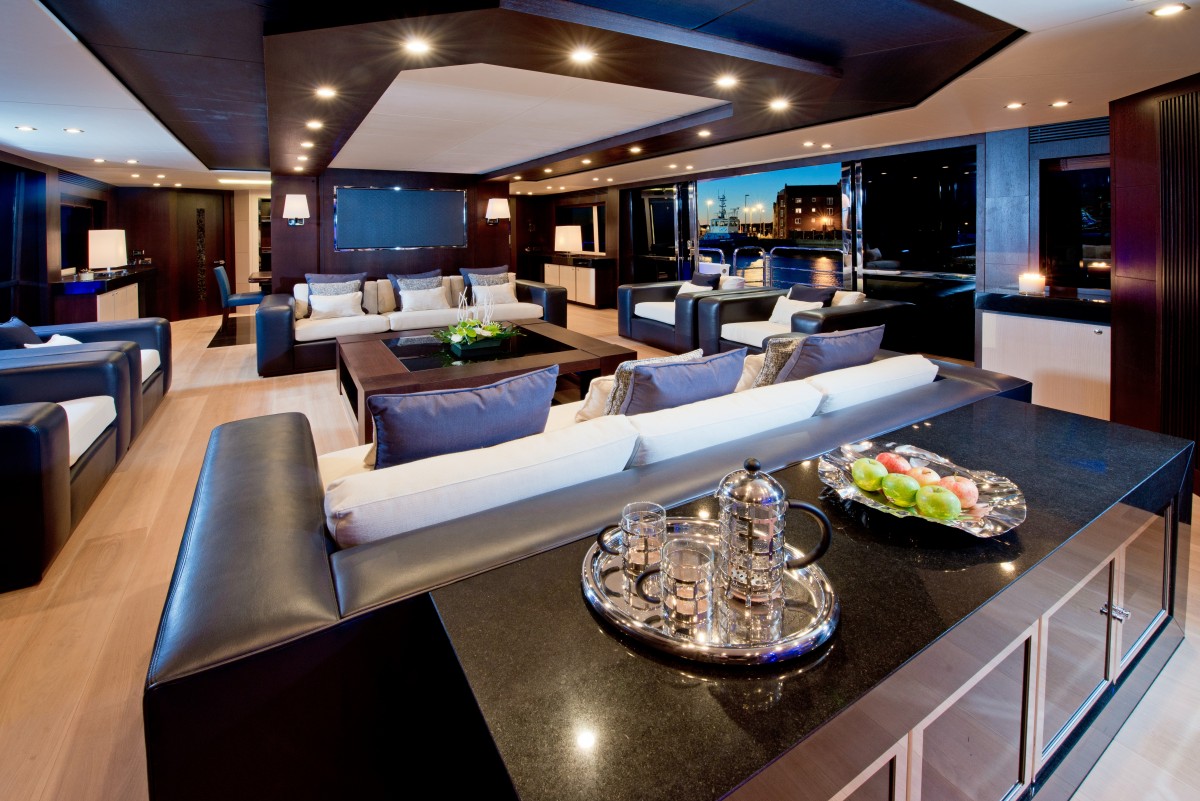 luxury mega yacht interior