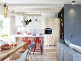 A Duplex Penthouse Designed With Scandinavian Aesthetics & Industrial Elements [Includes Floor Plans]