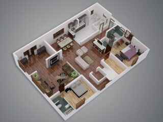 25 Two Bedroom House/Apartment Floor Plans