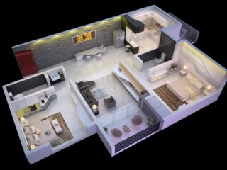 25 More 2 Bedroom 3D Floor Plans