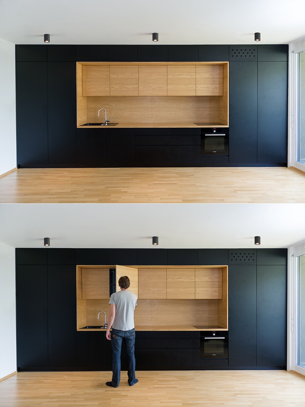 67+ Stunning Black White Wood Kitchen Decor Ideas