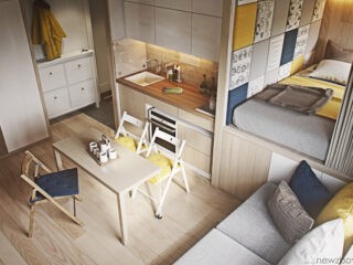 Ultra Tiny Home Design: 4 Interiors Under 40 Square Meters