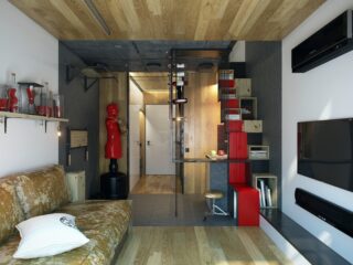 Micro Home Design: A Super Tiny Apartment With Just 18 Square Meter Area (Under 200 Square Feet)