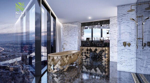 art deco bathtub | Interior Design Ideas