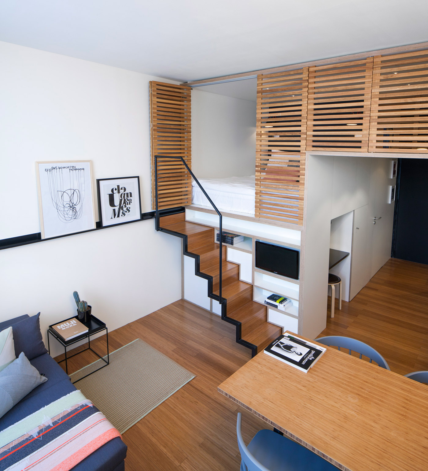 4 Awesome Small Studio Apartments With Lofted Beds