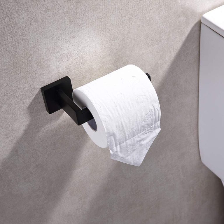 matte black toilet paper holder | Interior Design Ideas