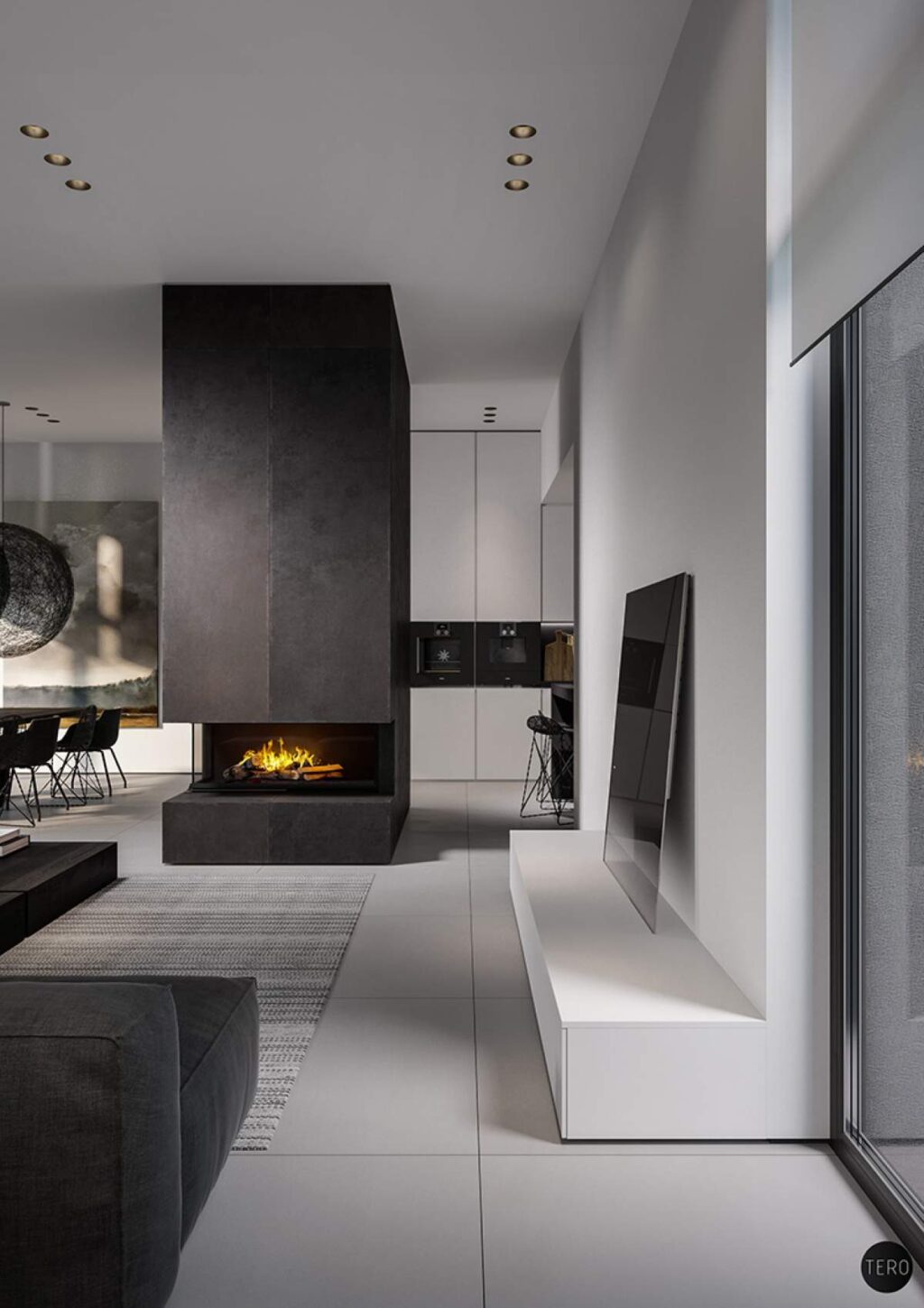 Three black and white interiors that ooze class