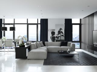 Three black and white interiors that ooze class