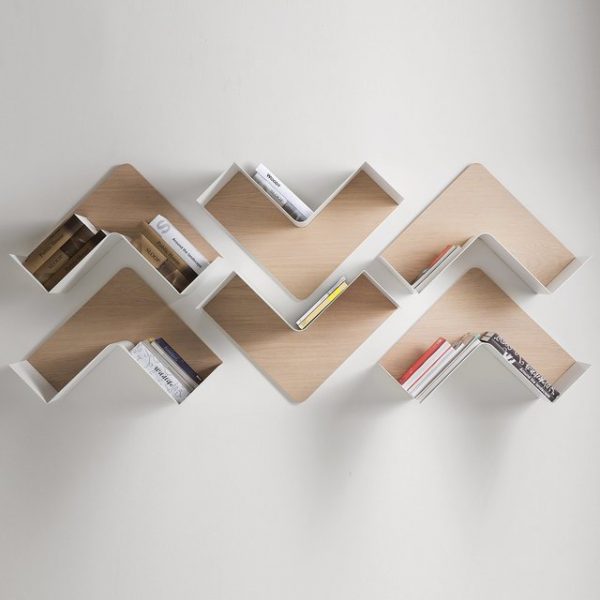 wall bookshelf design