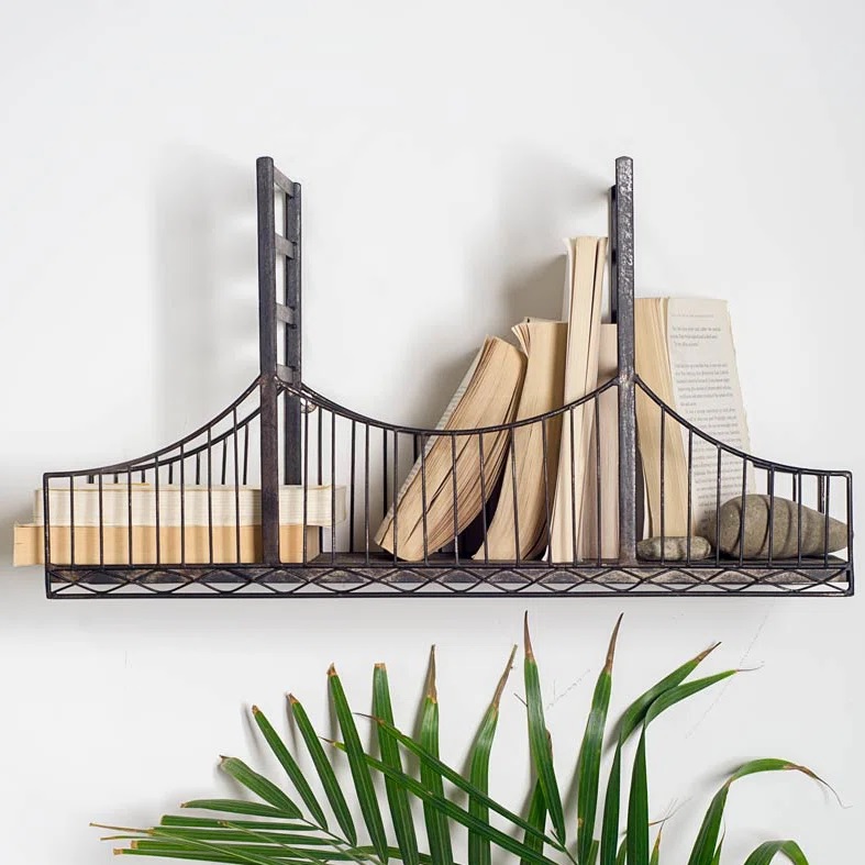 Suspension bridge shelf