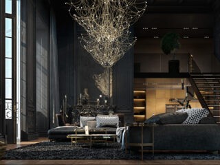 3 Living Spaces with Dark and Decadent Black Interiors