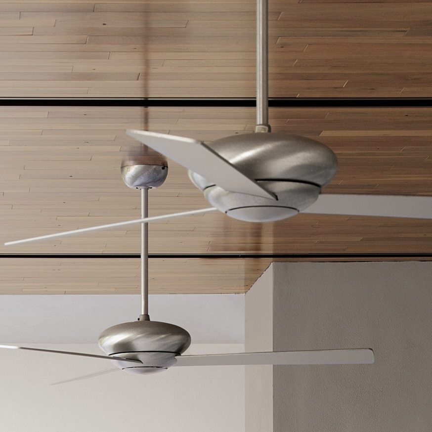 Two all-aluminum ceiling fans