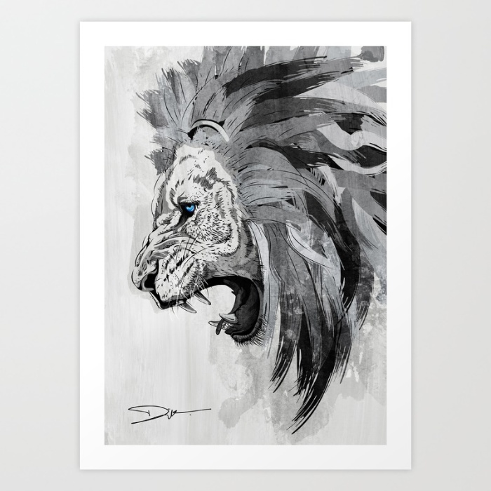 Lions Roar Drawing  COLLEEN M RUDOLF