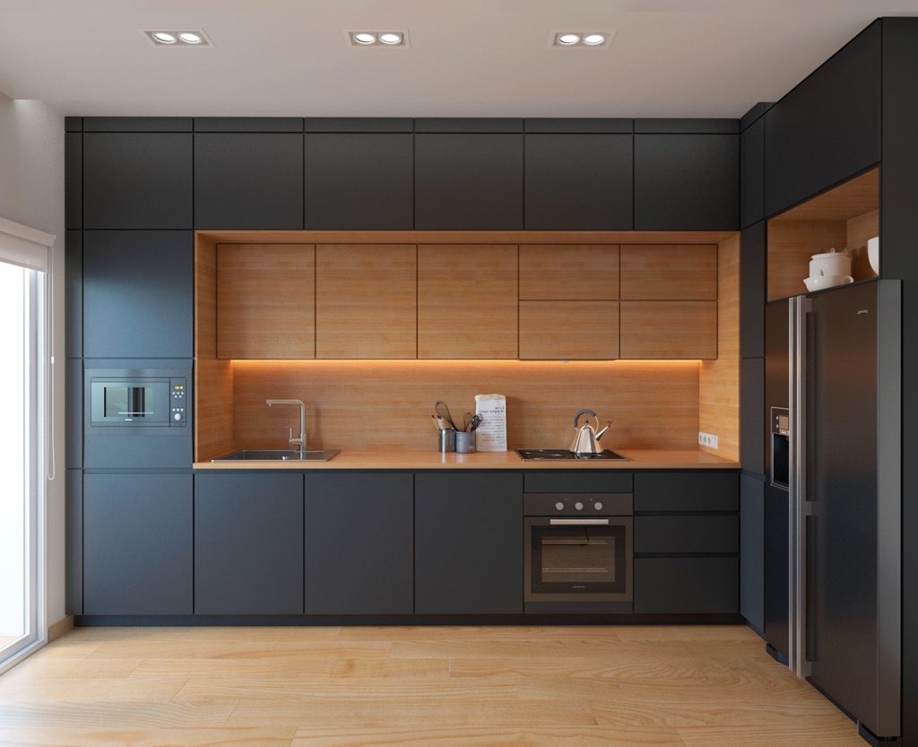 modern classic black kitchen