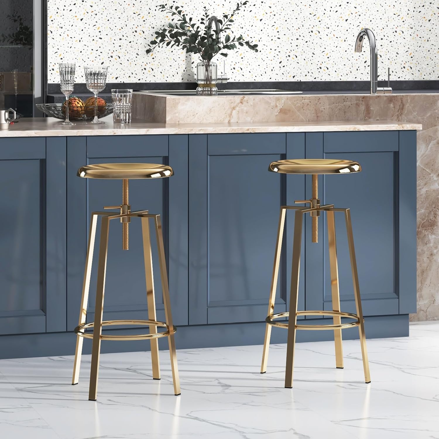 Backless industrial bar stools