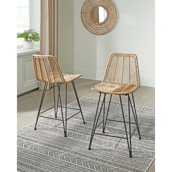 Handwoven bar stool set