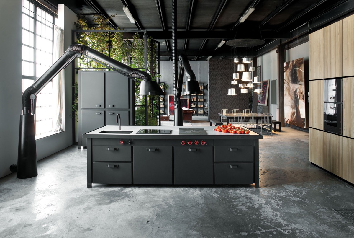 rustic industrial kitchen design