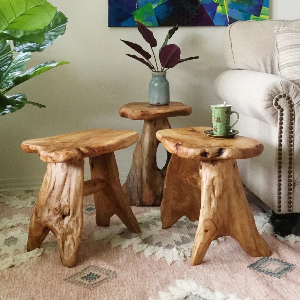 Cedar root plant stands