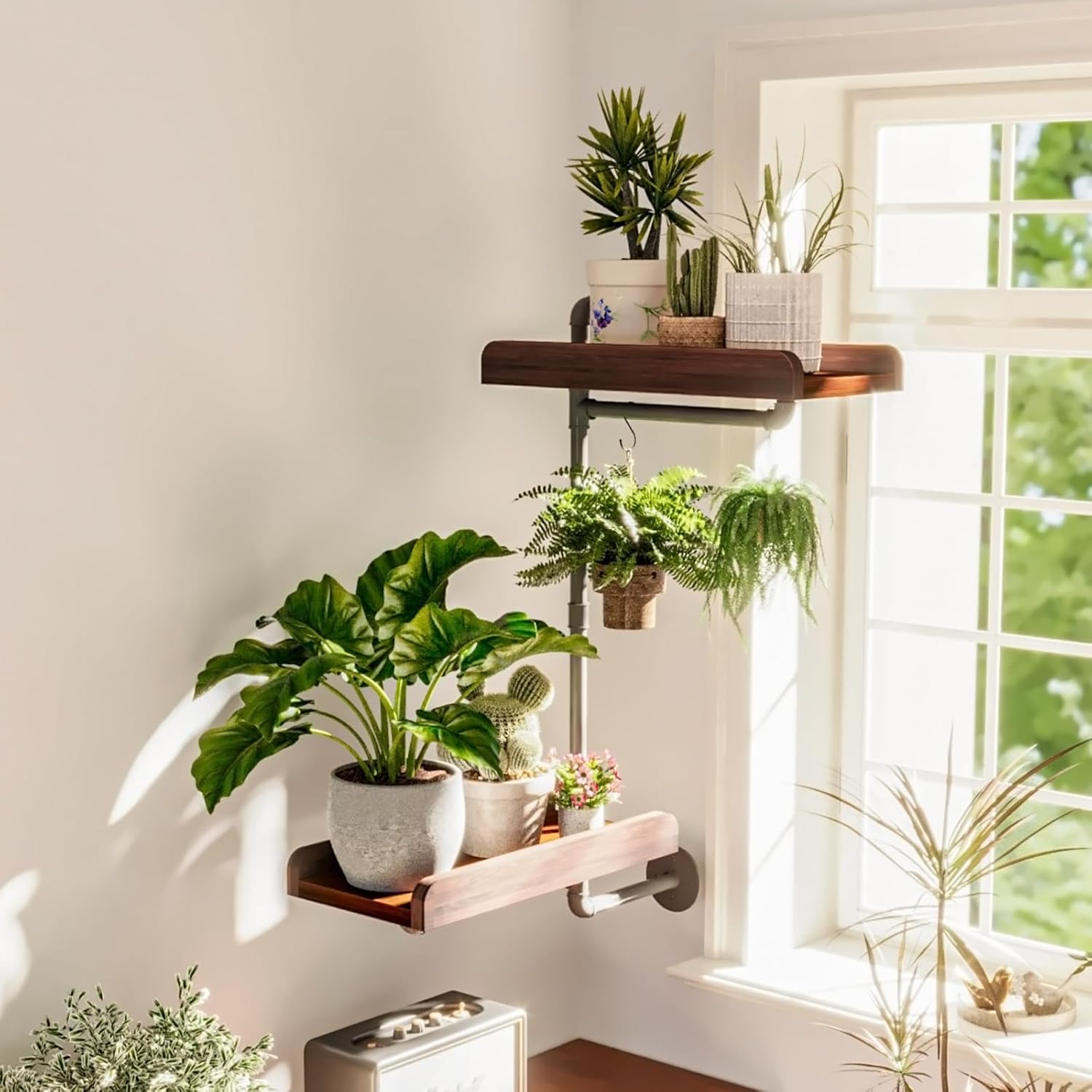 Wall mounted plant stand