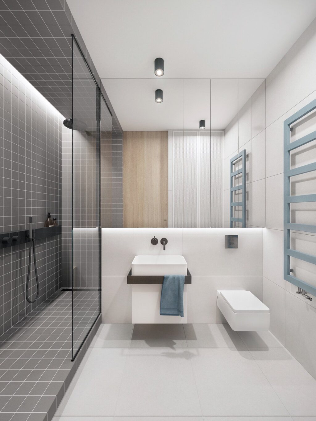 modern-white-bathroom-walk-in-shower | Interior Design Ideas