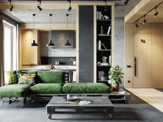 A Concrete and Wood Townhouse in Belarus