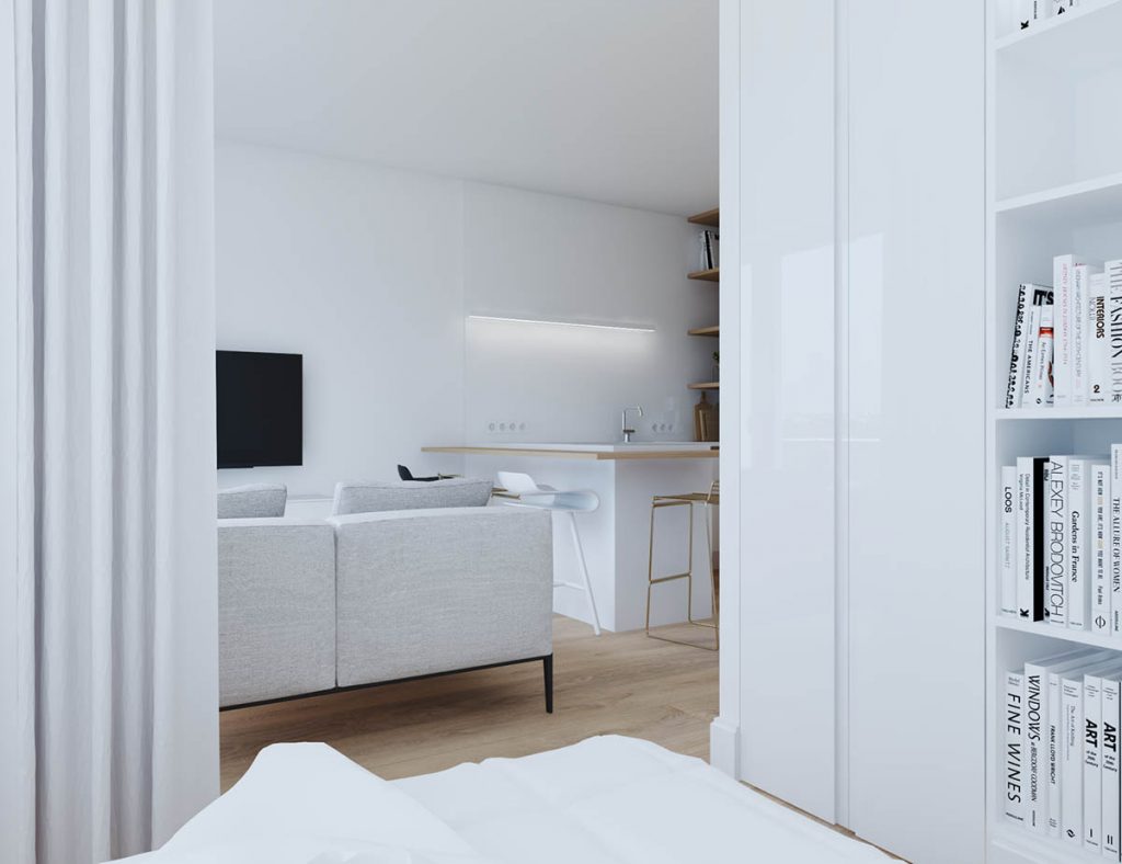 minimalist studio apartment bedroom design | Interior Design Ideas