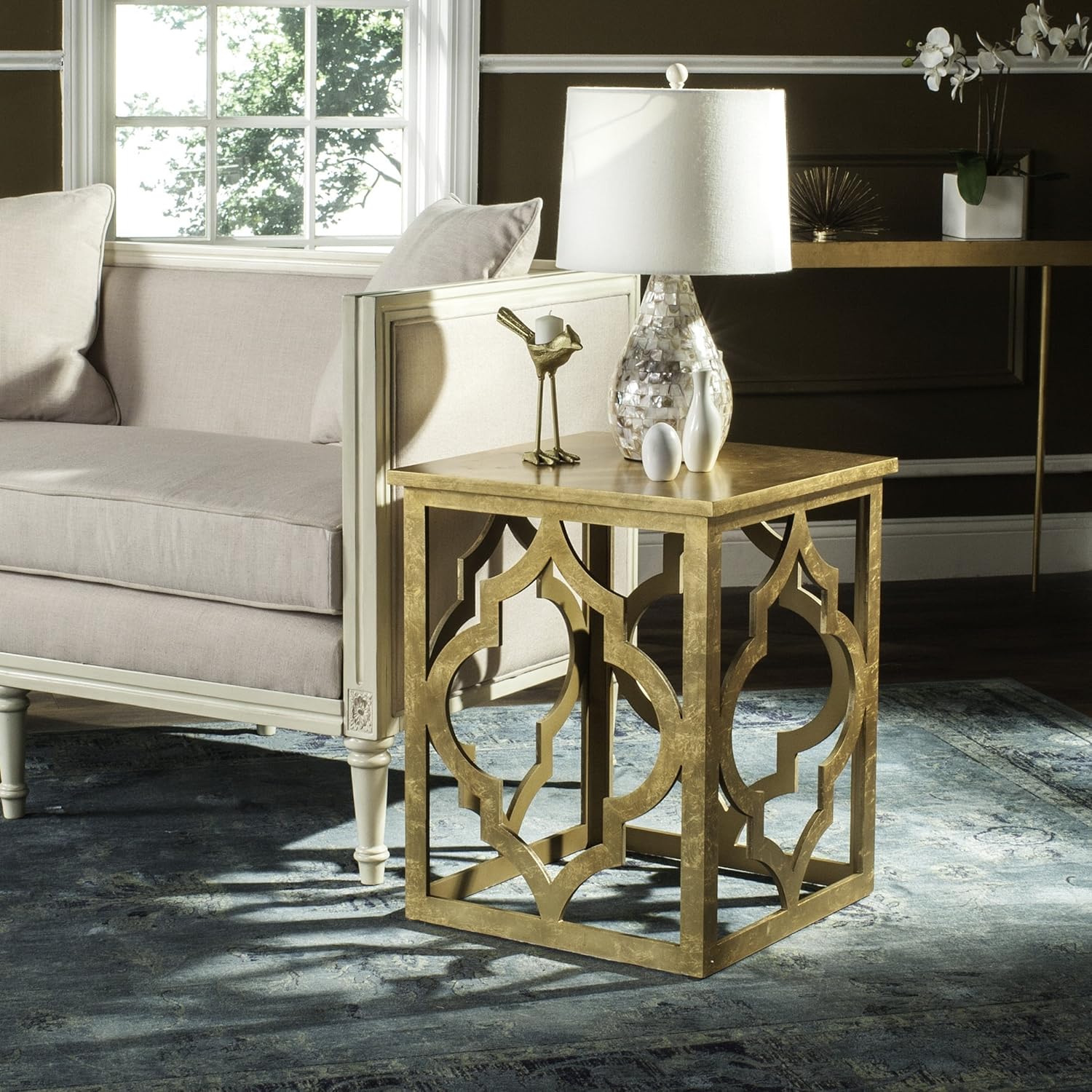 Quatrefoil side table