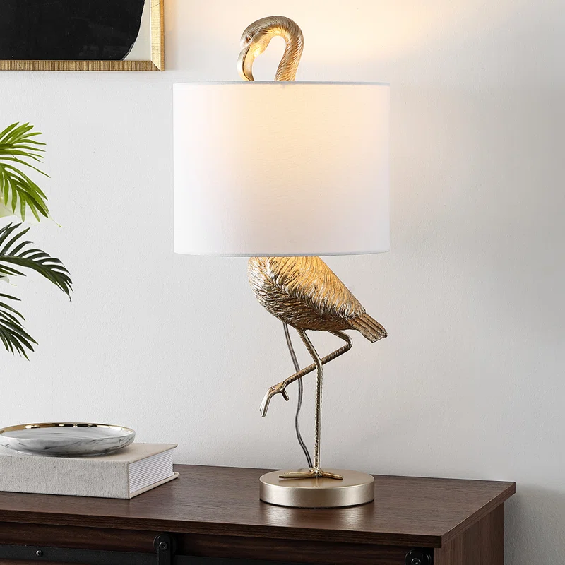 Champaign gold flamingo table lamp