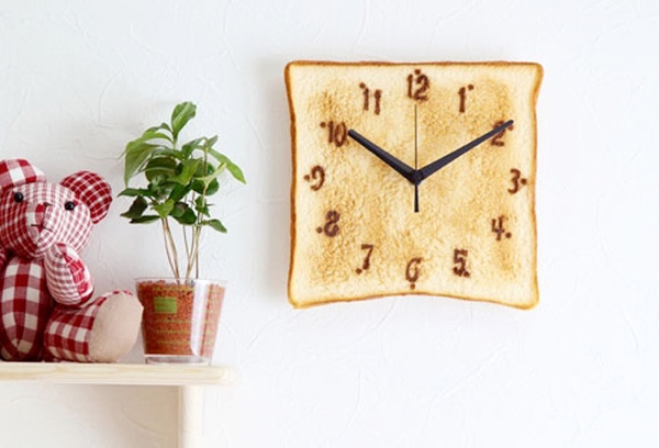 Kawaii Japanese Toast Unusual Kitchen Clocks 