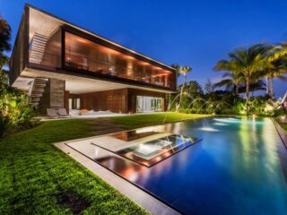 A Luxury Miami Beach Home With Pools, Natural Lagoons, And A Rooftop Garden