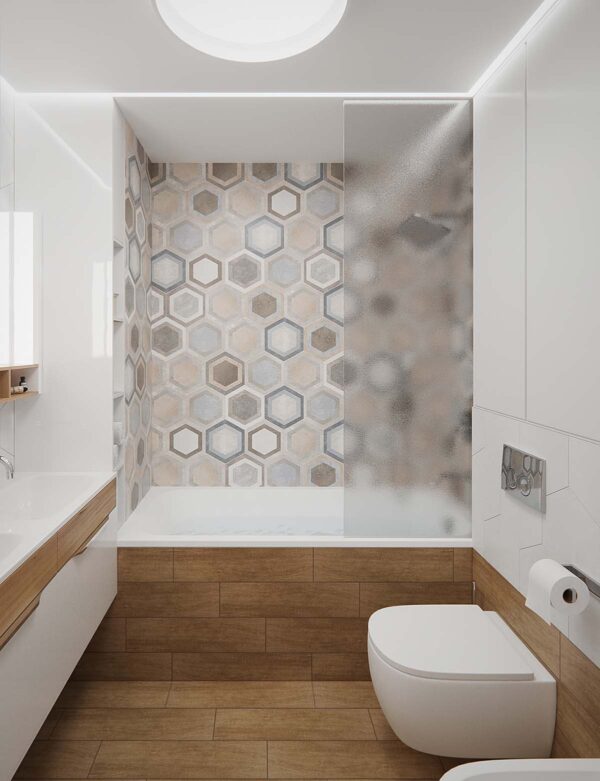 honeycomb tile tub | Interior Design Ideas