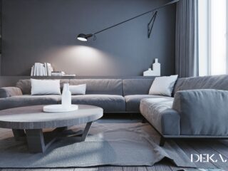 White & Grey Interior Design In The Modern Minimalist Style