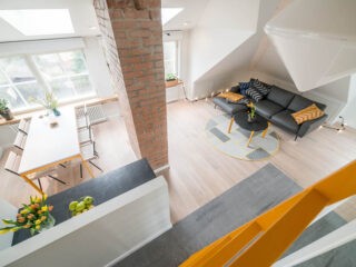 Go Black or White In These Two Sloped Ceiling Apartments