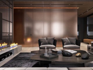 Luxury Apartment Interior Design Using Copper: 2 Gorgeous Examples