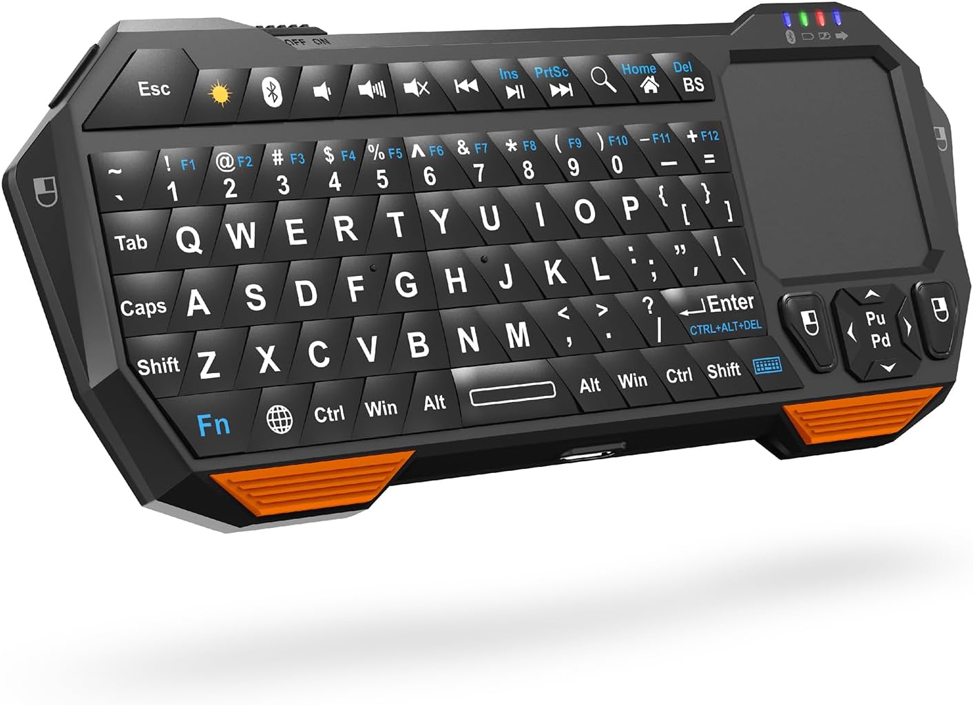 Mini QWERTY keyboard with touchpad