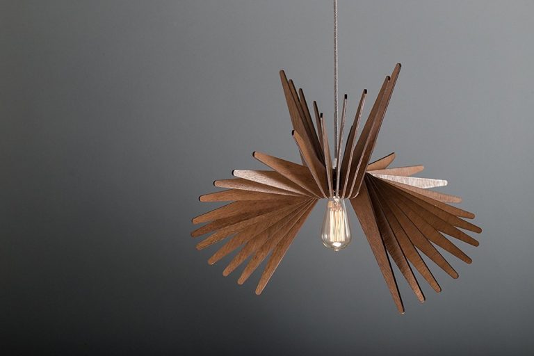 Sculptural Wooden Pendant Light Interior Design Ideas