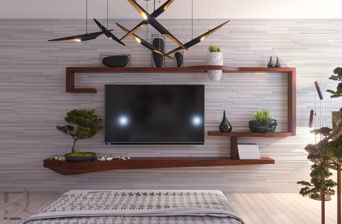 flat screen tv on wall ideas