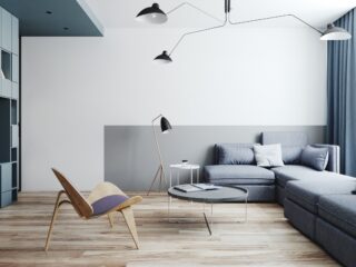 Two Small Apartments: A Blue Oasis of Minimalist Living