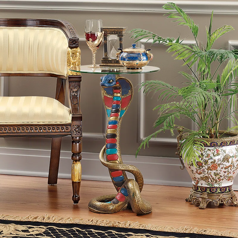 Egyptian cobra side table