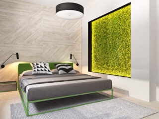 Green And Yellow Accent Interior In Moscow