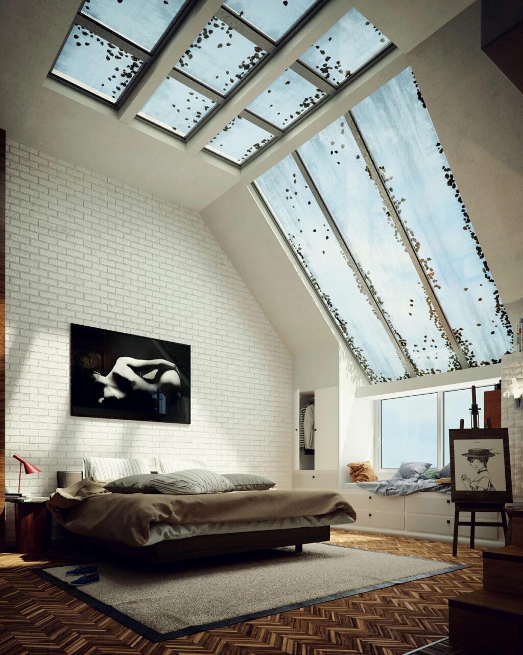 Sloped skylight | Interior Design Ideas