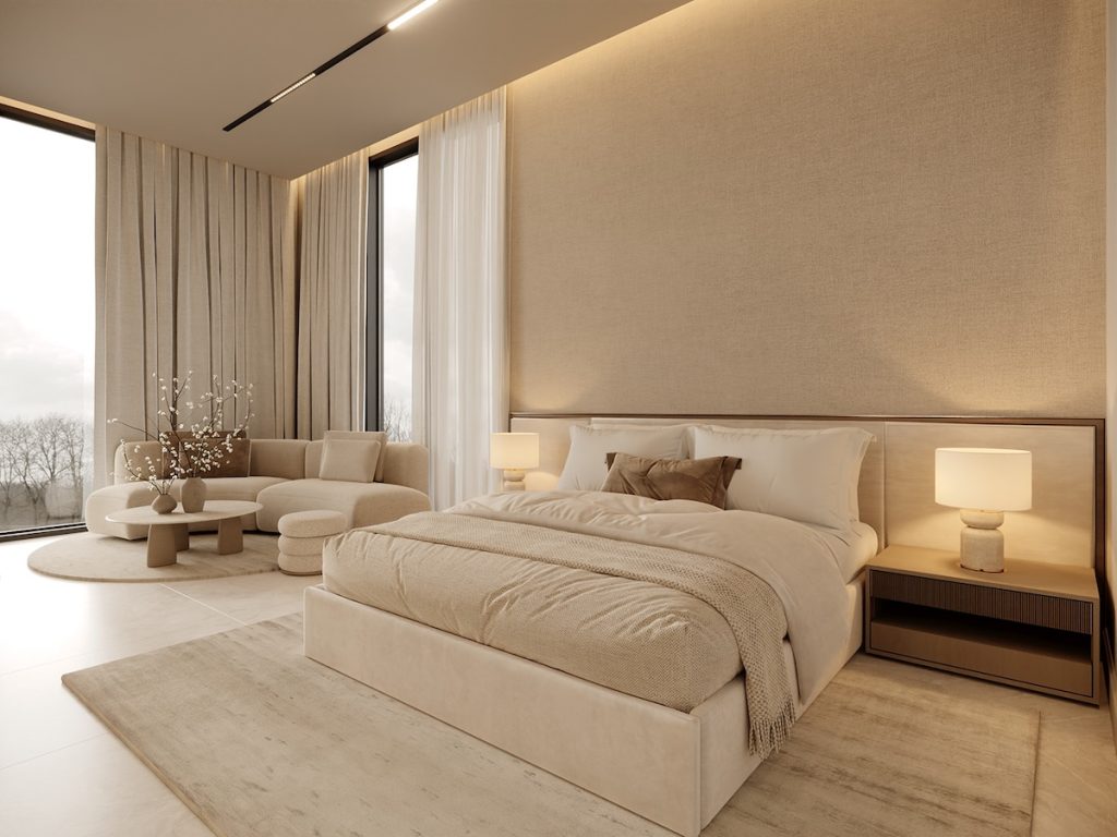 luxury white bedroom decor